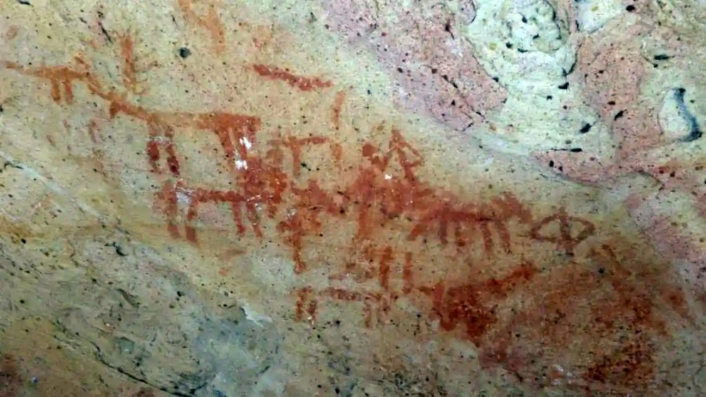 Prehistoric paintings in the Bacinete caves