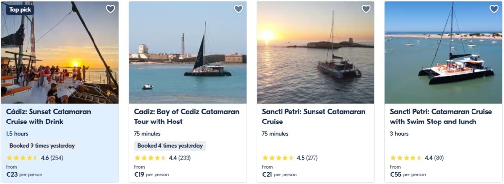 Catamaran tours in Cádiz