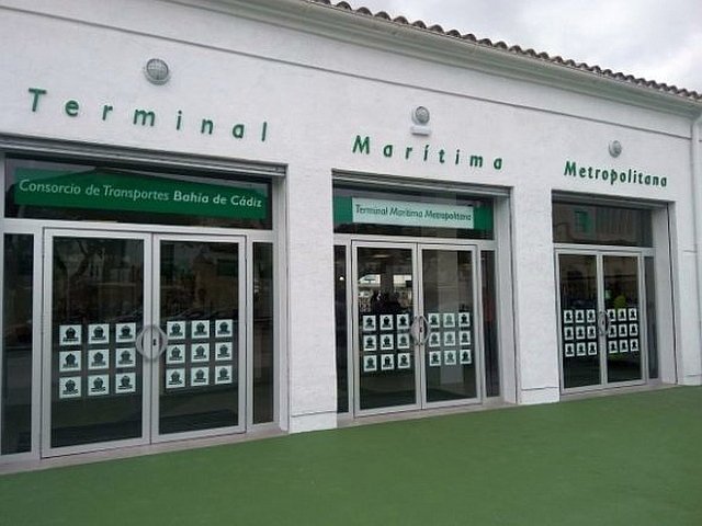 The ticket terminal in El Puerto de Santa Maria port