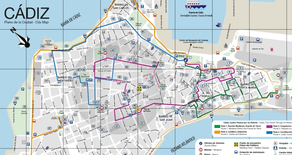 Cádiz city map